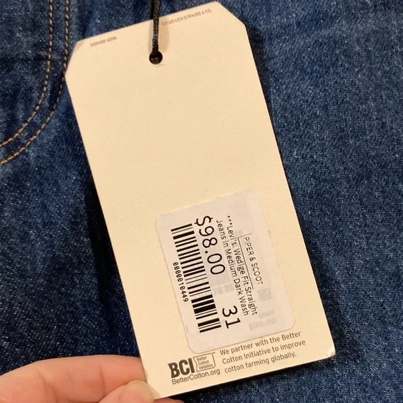 NWT Levi’s Wedgie Straight High Rise Button fly size 31 - Picture 3 of 6